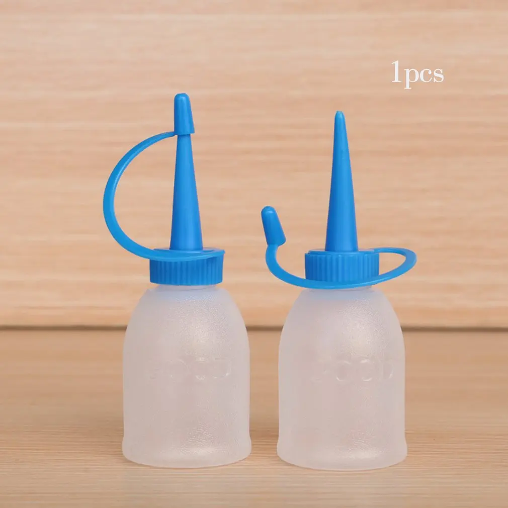 Botella de pegamento de plástico grueso, 30ml, punta de botella de aceite, botella de agua para salida de aceite, aplicador de punta de aguja, botella de precisión