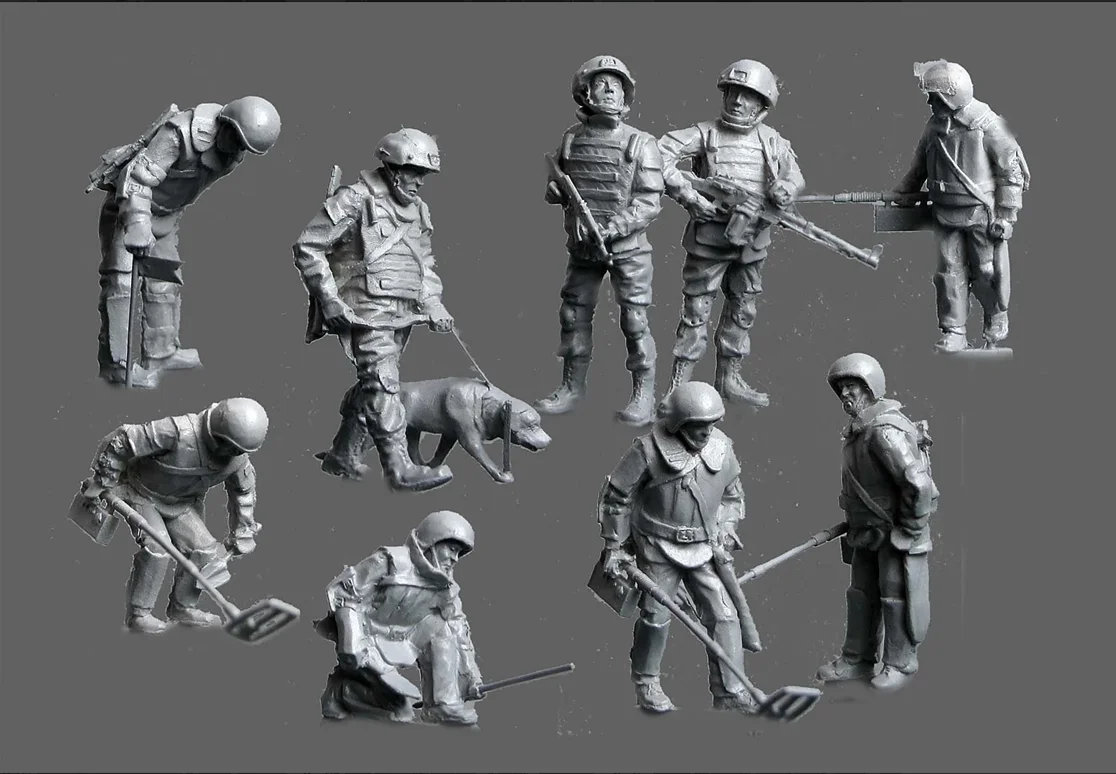 

1/72 Scale Unpainted Resin Figure The snappers(10 pcs) Model Kits Military New