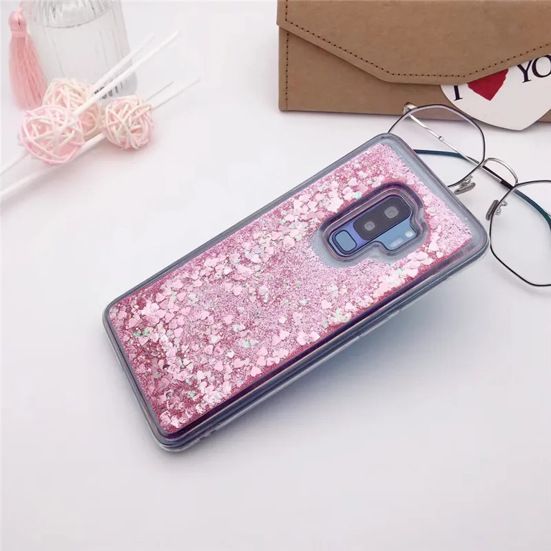 kawaii samsung phone cases For Samsung Galaxy A5 A8 2018 Case Liquid Glitter Quicksand Clear Soft TPU Back Cover For Samsung A7 A9 A6 J8 J4 J6 Plus 2018 samsung silicone