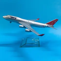 Модель самолета Модель американского Северо-авиалинии Боинг B747, надпись «Nwa Boeing 777 с трёхмерными чертёжами Diecast металлические модели