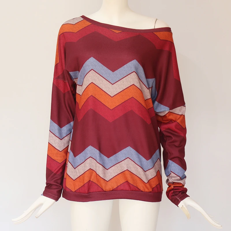 Striped Print Pullover Jumper
