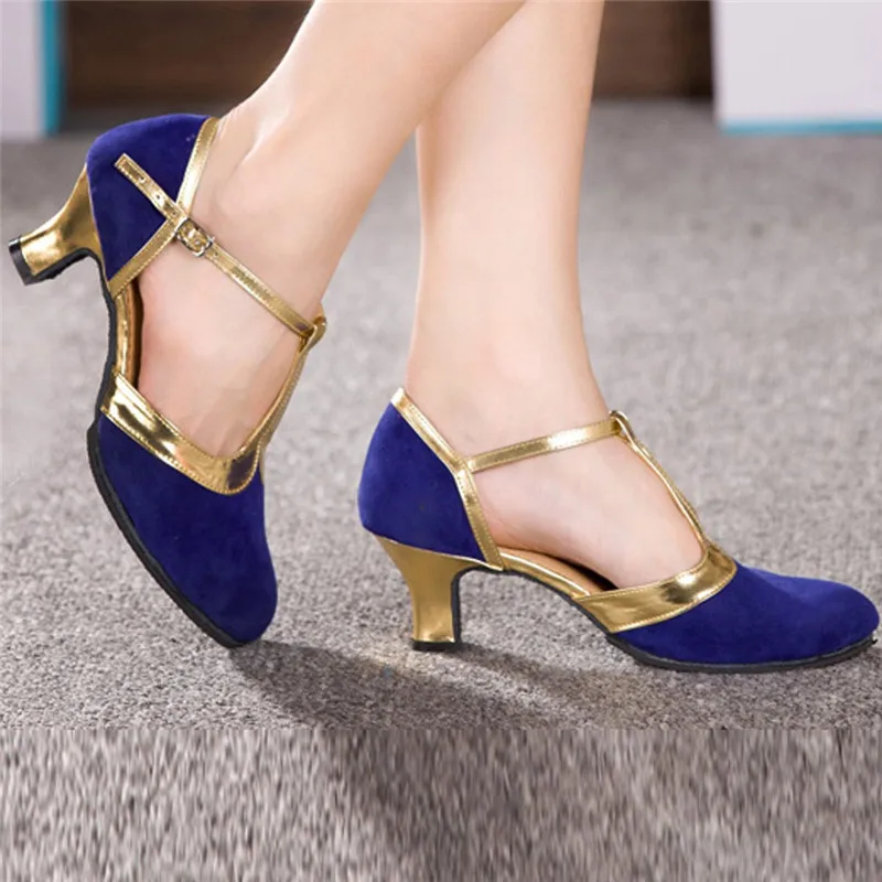 New Women Ladies Ballroom Party Latin Dance Shoes Closed Toe Black Moderin Dancing Shoes Tango Salsa Performance Heels 5cm #2g29 (9)