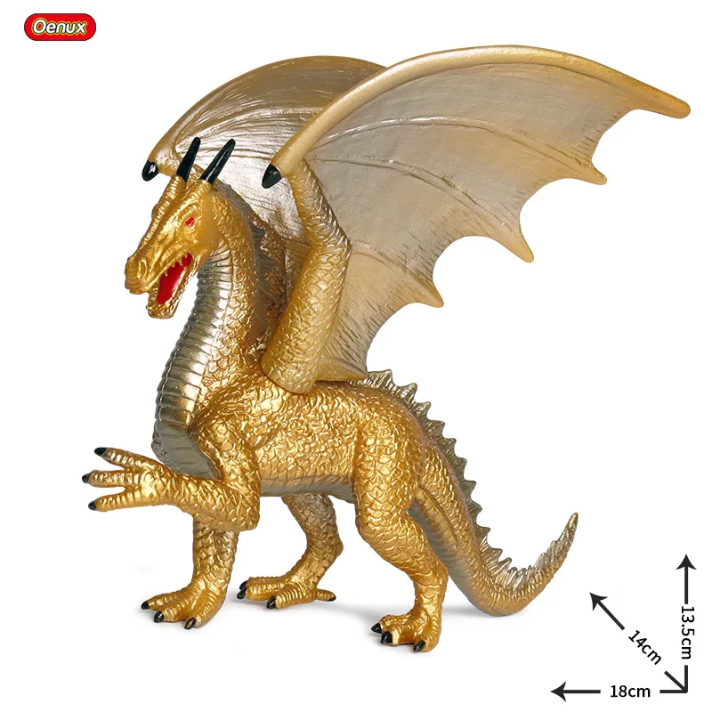 Oenux дикарь магический Дракон Моделирование Китайский дракон Smaug Фигурки ПВХ реалистичные фигурки Развивающие детские игрушки подарок - Цвет: Without Box