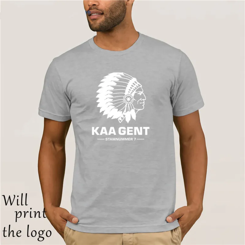 KAA Gent Belgium fans Мужская футболка K.A.A. Футболка Gent Jules Ottenstadion La Gantoise Buffalo club Gent Brecht Dejaegere - Цвет: light grey