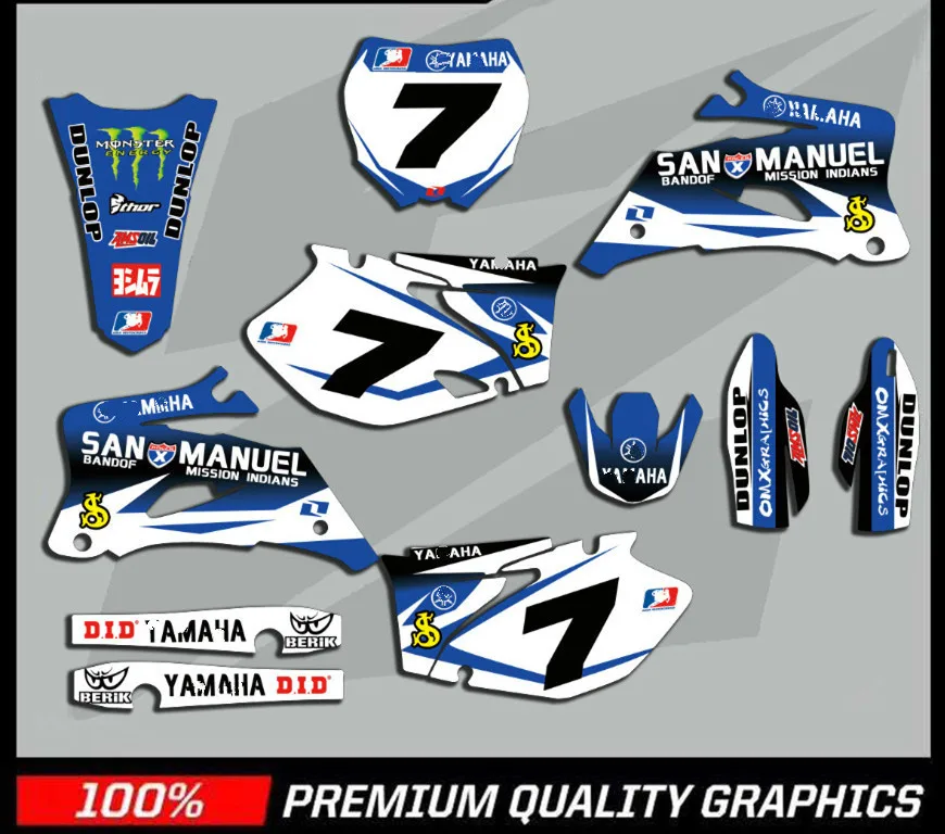 

Free Customized Motorcycle TEAM GRAPHICS & BACKGROUNDS DECALS STICKERS Kits FOR Yamaha YZF250 YZF450 2006 2007 2008 2009