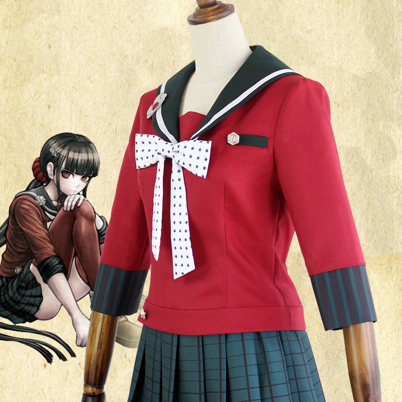 New-6PCS-Danganronpa-V3-Killing-Harmony-Harukawa-Maki-School-Uniform-women-girl-Cosplay-Costume-set-and (2)