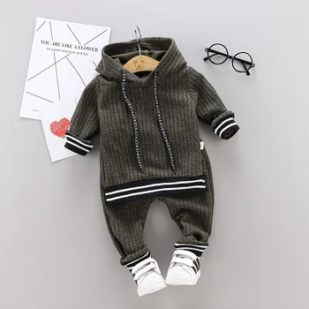 

Baby Boys Spring Autumn Sweatsuit Long Sleeve Hoodie Tops Long Pants 2 Piece Outfits Child Costume Baby Boy Clothes Baby Clothes