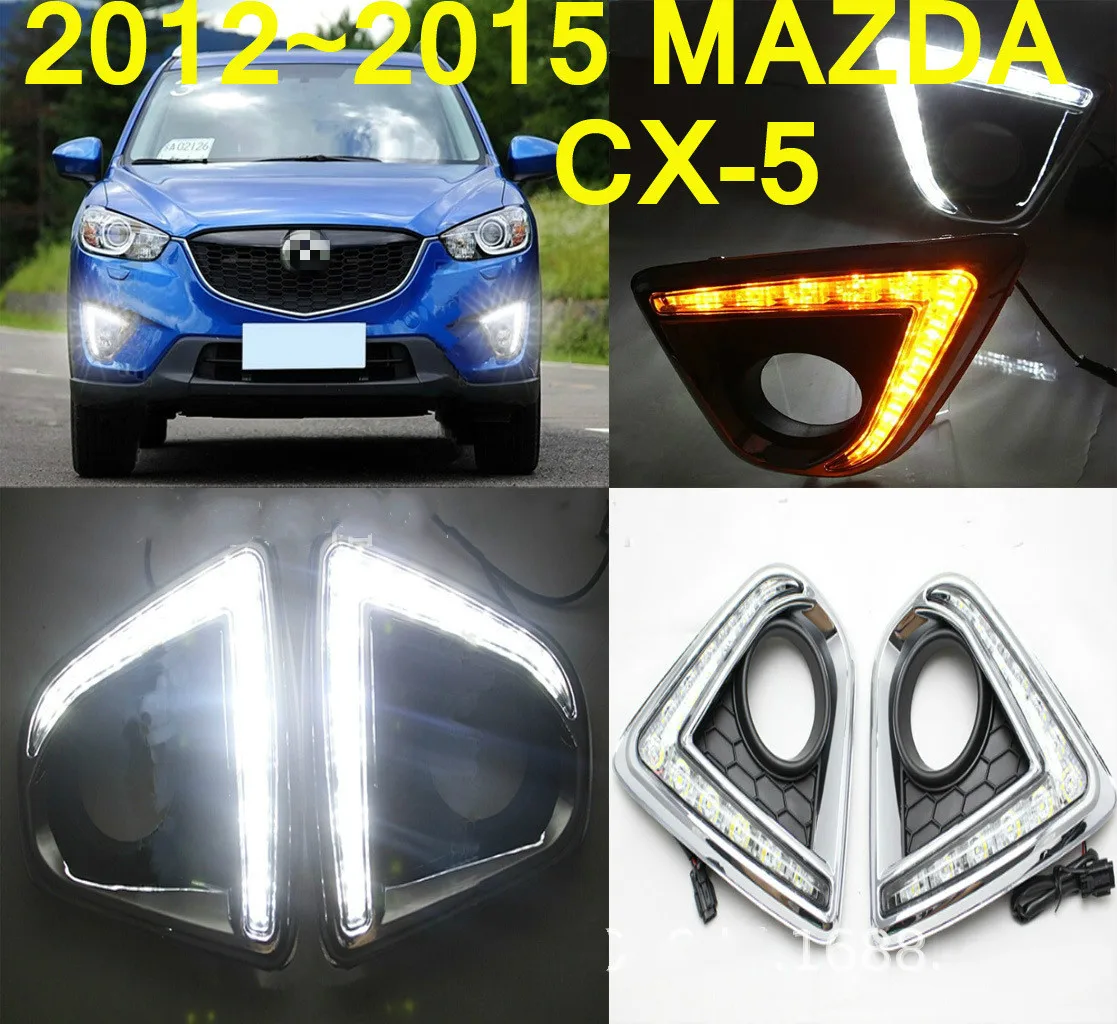 Для Mazda CX-5 CX5 CX 5 2012 2013 дневные ходовые огни светильник светодиодный DRL Противотуманные фары дальнего светильник s Желтый Поворотная сигнальная лампа