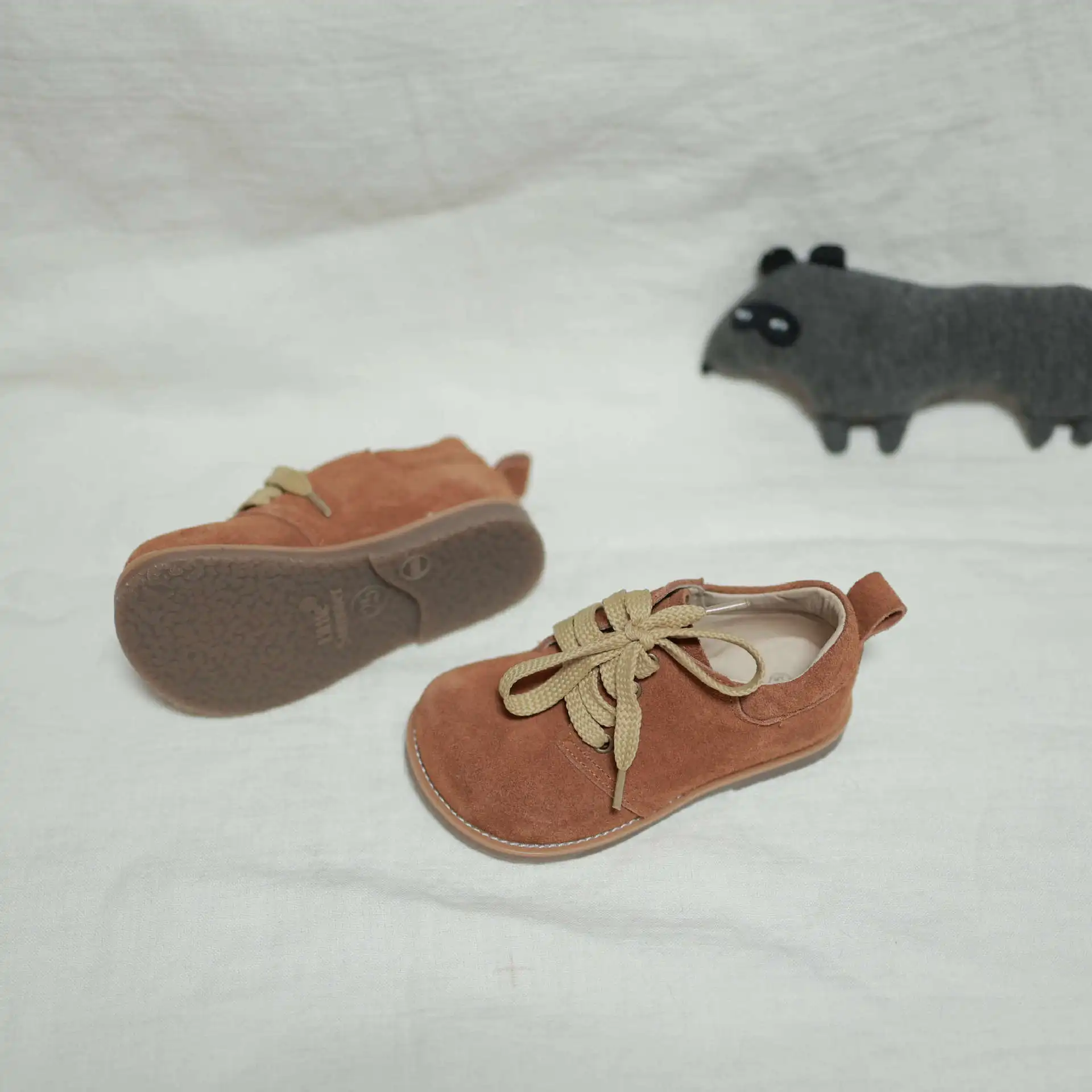 Suede Leather Boy's Casual Shoes Top Quality Cowhide Children's School Shoes Genuine Leather Non-slip Kids Flat Shoes 3