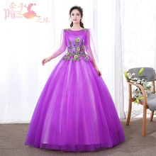 Летние Длинные вечерние платья с аппликацией Vestido De 15 Anos De фиолетовое Бисероплетение сексуальное пышное платье Sukienka Quinceanera