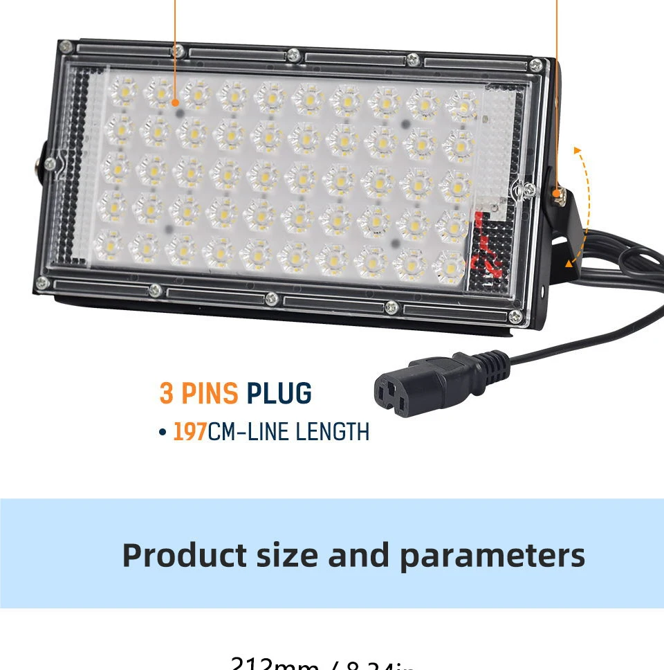 DC 12V-85V Led Flood Light 50W 100W Outdoor Waterproof Spotlights Low Pressure 12v Reflector Led Portable Security Flood Lights