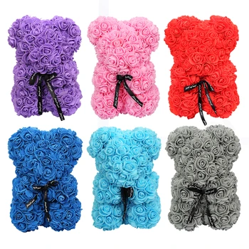 

Drop shipping Valentines Day Gift 25cm Red Rose Rose Flower Artificial Decoration Christmas Gifts mother‘s day ’day Gift