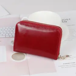 Противоугонный женский винтажный держатель для кредитных карт, блокирующий Rfid женский кошелек, кожаный унисекс, защитный кошелек бумажник