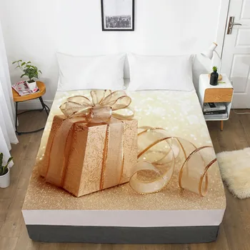 

3D Bedspreads Mattress Cover for bed Xmas Fitted Sheet Quilt Covers 90x200cm Bedspreads Marry Christmas Gift Camel Home Textile
