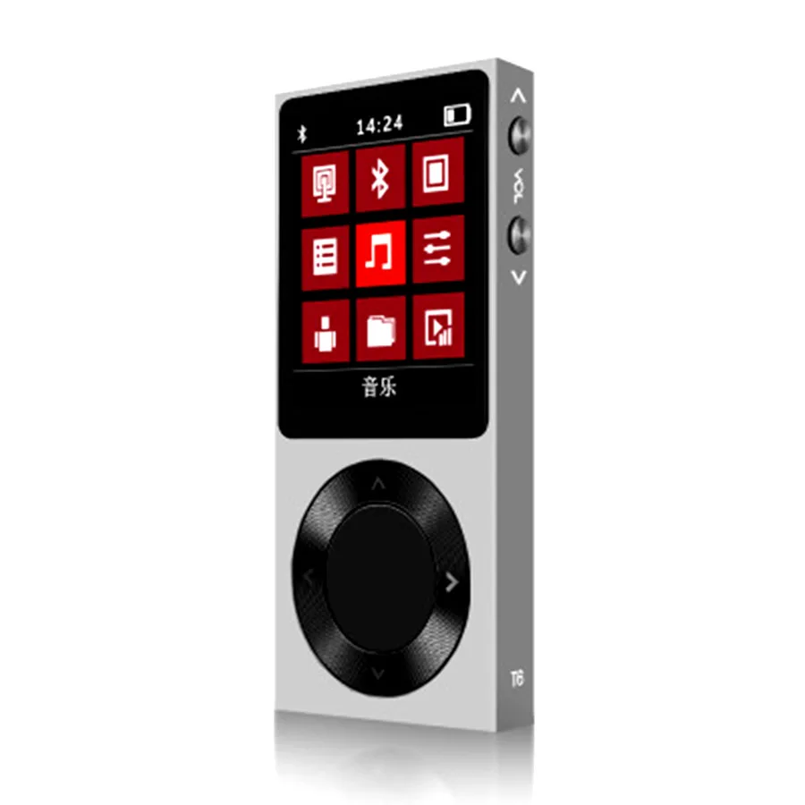 Benjie T6 Портативный HIFI MP3 плеер Bluetooth портативный мини MP3 плеер Поддержка TF карта звук без потерь Музыкальный плеер - Цвет: Silver