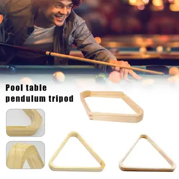 

Wooden Triangle Snooker Pool Billiards Tripod Ball Rack Swing Ball Holder Triangle Ball Frame Accessories For Standard Balls AA