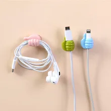Creative-Punch-Free Hooks Bathroom Kitchen Hooks For Towel Plug Data Cable Wall Hooks Soft Silicone Self Adhesive Hook
