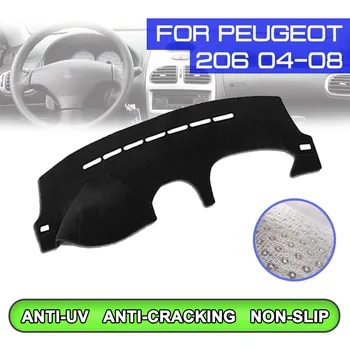 

Car Anti-dirty Non-slip Dash Cover Mat Dashboard Mat UV Protection Shade for Peugeot 206 2004 2005 2006 2007 2008