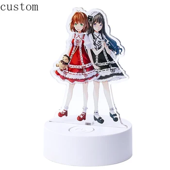 

15cm Customized Anime LED Rotating Room Table Display Custom Acrylic Standees with LED Light Base