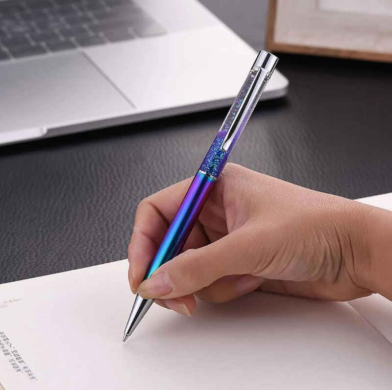 

16 Color Gold Powder Ballpoint Pen Creative Quicksand Metal Crystal Gift Pen for Writing Stationery Office & School Supplies