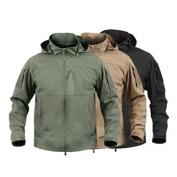

PAVE-HAWK Tactical Softshell Men's Windbreaker Waterproof Man Hoodie Military Uniform Camping Climbing Fishing Hiking Jacket