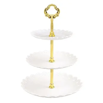

European Fruit Plate Three-Layer Snack Rack Living Room Fruit Bowl Wedding Cake Rack Birthday Cake Rack Candy Rack