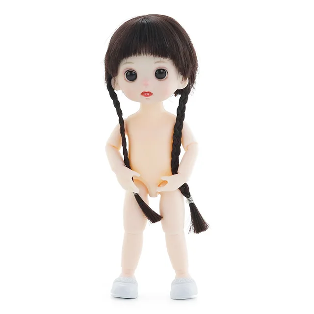 Adollya 16cm BJD Doll Nude Body Ball Jointed Swivel Doll BJD 3D Eyes 13 Moveable Joints Body Make-up Princess 1/12 Dolls 6