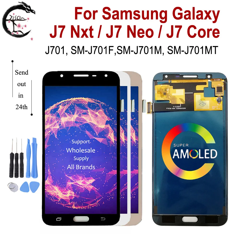 ЖК-дисплей 5 ''для SAMSUNG Galaxy J7 Neo J701 J701F J701M J701MT сенсорный экран в сборе запасные