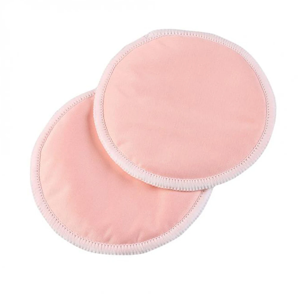 pink 2/10 шт подушечки для мам, подушечки для кормления, моющиеся, водонепроницаемые, хлопковые, марлевые подушечки, контурные подушечки для кормления, толстые подушечки, многоразовые для мам - Цвет: pink