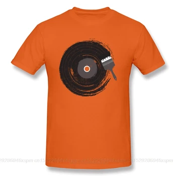 

one yona Records Art of Music Tops & Tees Men Designer Round Neck Orange T Shirts 100% Cotton T-shirts Hiphop Rap Tshirts