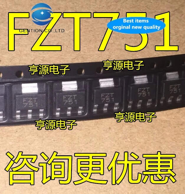 

Триоды FZT751TA для шелкографии FZT751 SOT-100%, 30 шт., 223 новый оригинальный реальный запас