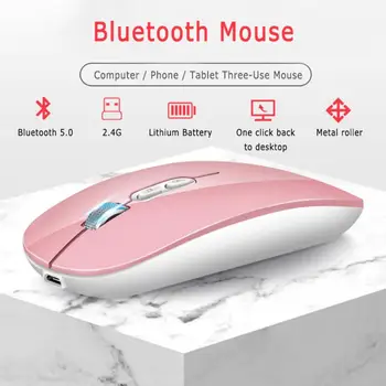 

1600DPI Wireless Mouse Computer Bluetooth 5.0 Mouse Rechargeable mouse Ergonomic Mause 2.4Ghz USB Optical Mice For Laptop PC