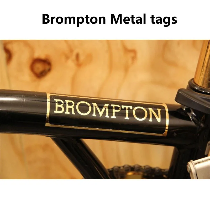 Brompton складной велосипед металлические наклейки персонализированные металлические наклейки рамка квадратный знак