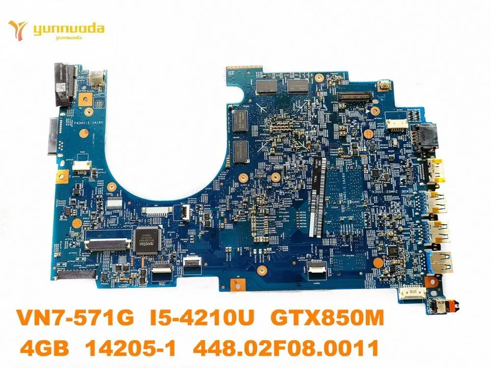 Original for ACER VN7-571G laptop motherboard VN7-571G I5-4210U GTX850M 4GB 14205-1 448.02F08.0011