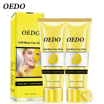 

2PCS Gold Black Face Mask Clean Skin Gentle Repair Remove Blackheads Control Greasy Skin Remove Cosmetic Residues Remover Mask