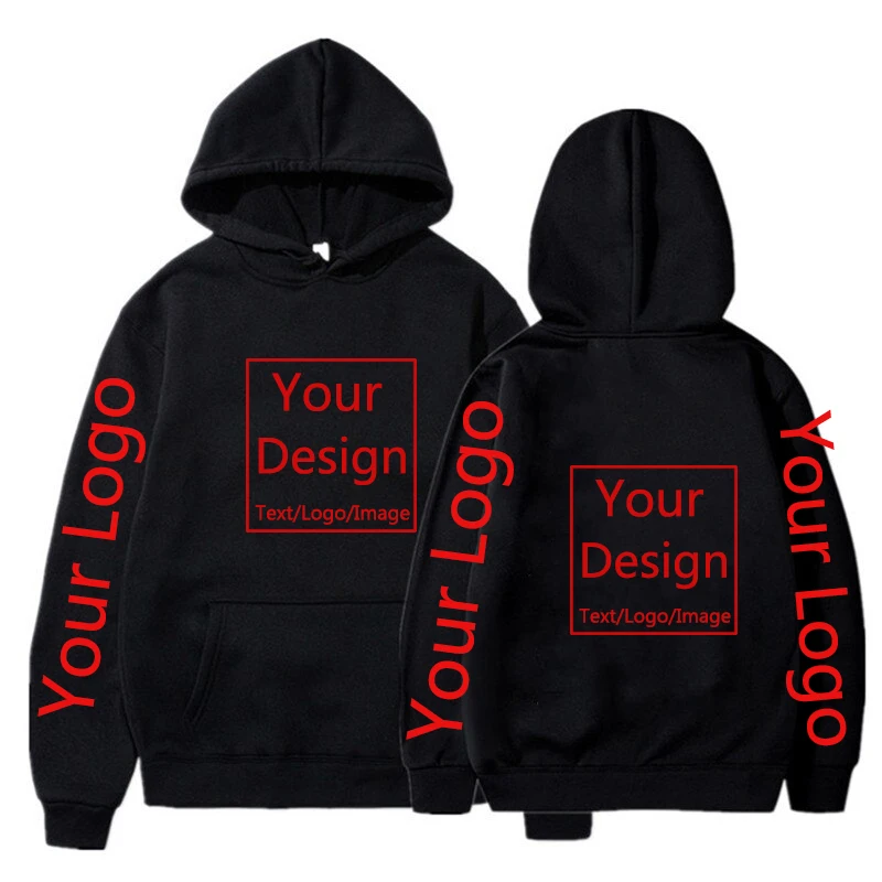 New Custom Hoodies Diy Text Logo Image Print High Quality Clothing