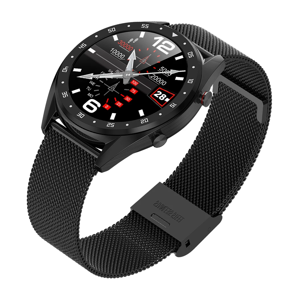 Смарт водонепроницаемые IP68 часы монитор сердечного ритма мониторинг сна Смарт-часы подключение IOS Android PK S3 браслет сердце - Цвет: steel black
