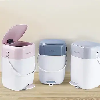 

1PC Pedal Trash Can Creative Garbage Bin With Lid Household Trash Box Portable Sorting Garbage Container For Home Kitchen Toilet