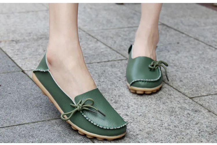 Fashion Summer Casual Leather Women's Loafer Shoes