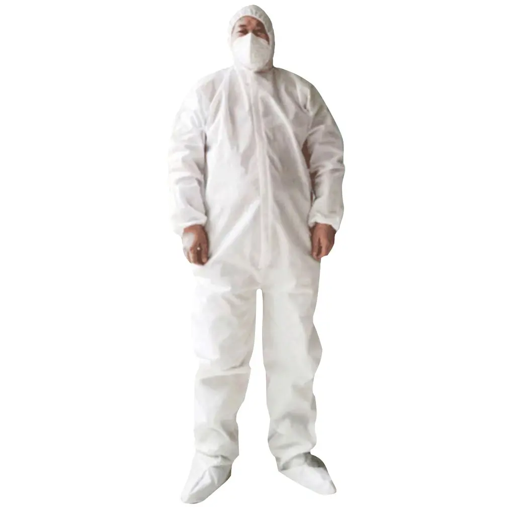 

Disposable Protective Clothing White Conjoined 2-Layer Non-Woven Breathable Dustproof And Waterproof Insulation Clothing