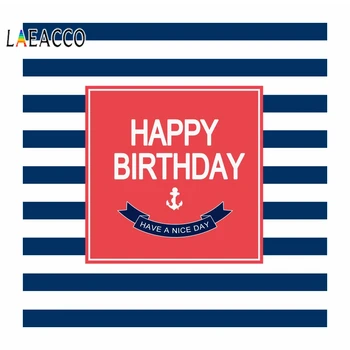 

Laeacco Sailor Stripe Style Baby Birthday Photography Backdrop Children Portrait Photographic Vinyl Background For Photo Studio