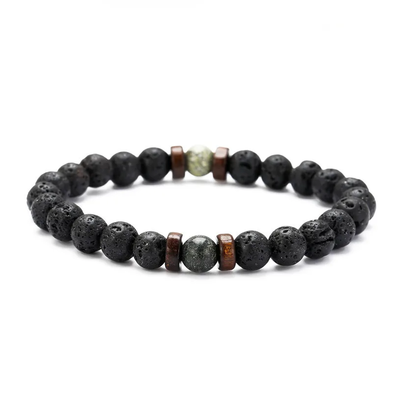 HIYONG Mannen нарукавная повязка Natuurlijke Maansteen Kraal Tibetaanse Boeddha нарукавная чакра Lava Steen Diffuser Armbanden Mannen Sierade