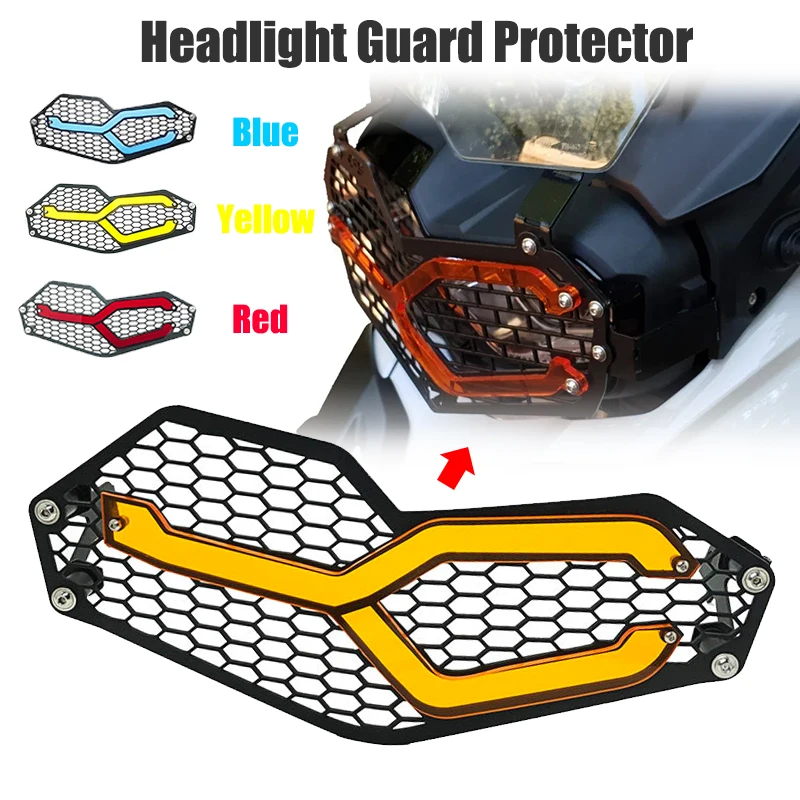 Fydun Motorcycle Headlight Grill Front Headlight Grill Cover Mesh Guard with Fixed Bracket Fit for F750GS F850GS 2018‑2019 