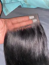 BAISI-extensiones de pelo brasileñas con encaje, accesorio capilar liso de 4x4 HD con cierre de encaje suizo, con cierre superior transparente