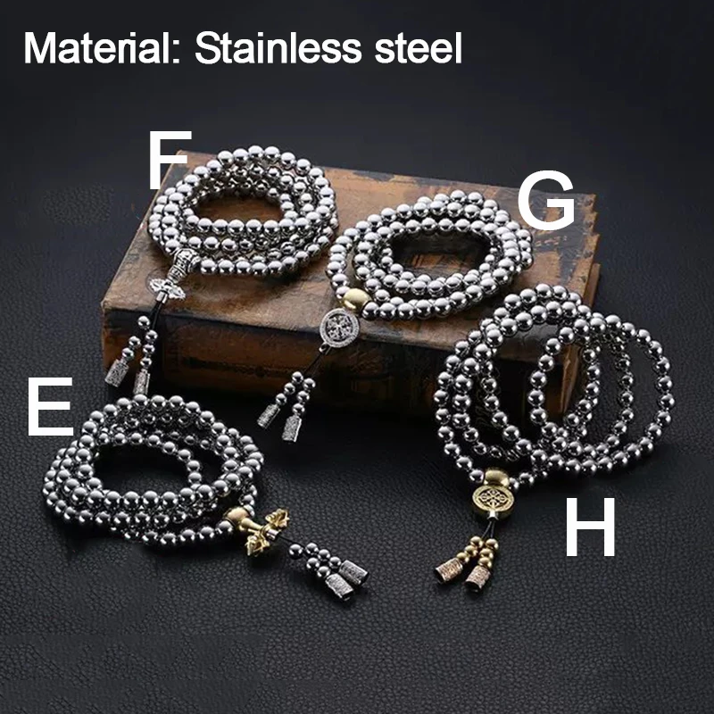 Martial Arts Stainless Steel Buddha Bead Wrist Guard and Kung Fu Steel Whip