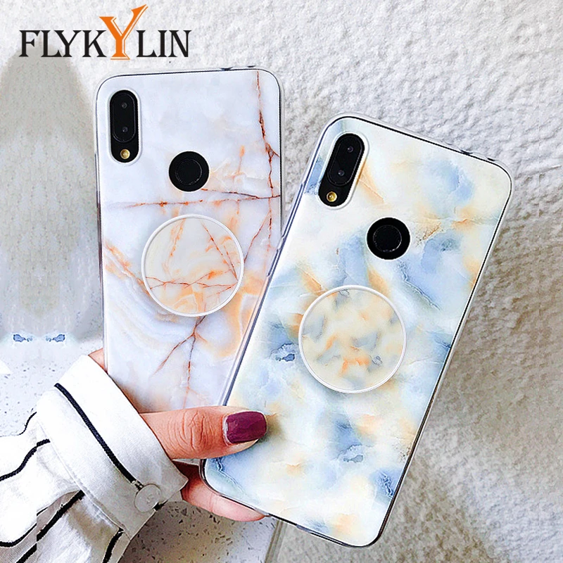 FLYKYLIN мраморный чехол для Samsung Galaxy A7 A6 Plus A9 задняя крышка на M10 A10 A20 A30 A50 A70 TPU силиконовый чехол подставка