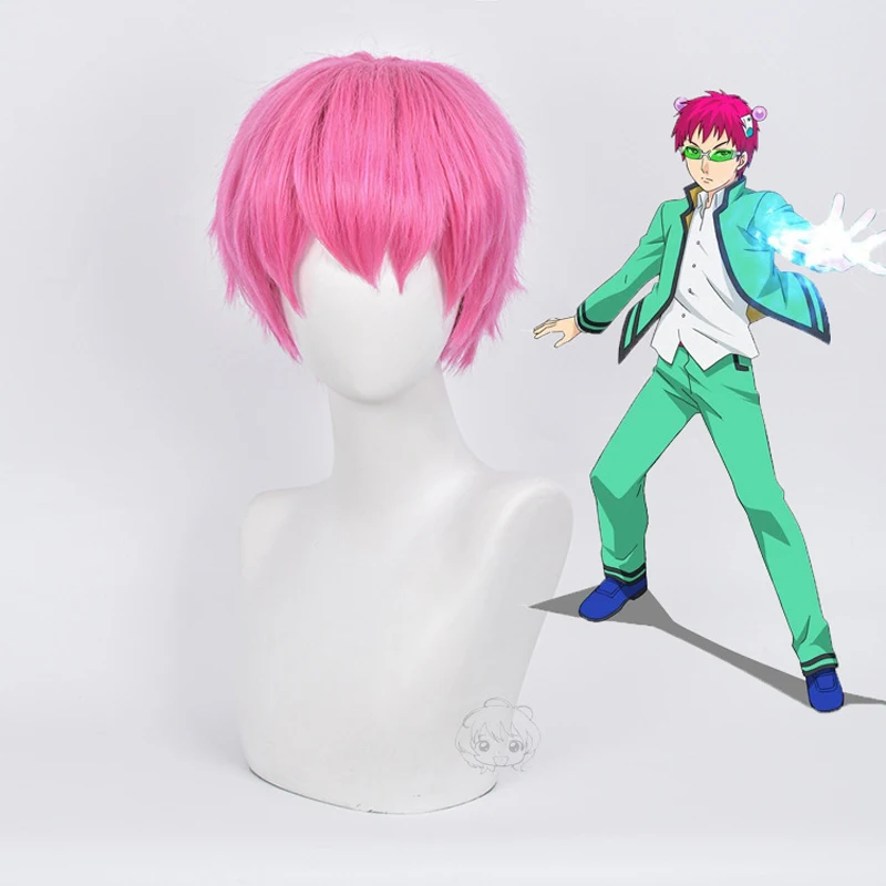 

Anime The Disastrous Life of Saiki K. Saiki Kusuo Wig Cosplay Costume Short Synthetic Hair Halloween Party Role Play Wigs