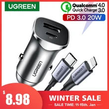 Ugreen Быстрая зарядка 4 0 3 QC USB Автомобильное зарядное устройство