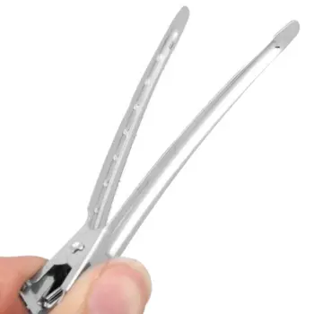 

12 12 Pcs Stainless Steel Duckbill Mouth Clips Professional Hairdressing Beak Hair Sectioning Crocodile Hairpins Salon Dying