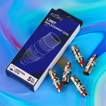 

Original KIZOKU Limit MTL RTA Replacement Coil 5pcs/pack KCL1 1.8ohm & 1 0.7ohm Core compatible with Aspire0 Nautilus Vaporizer